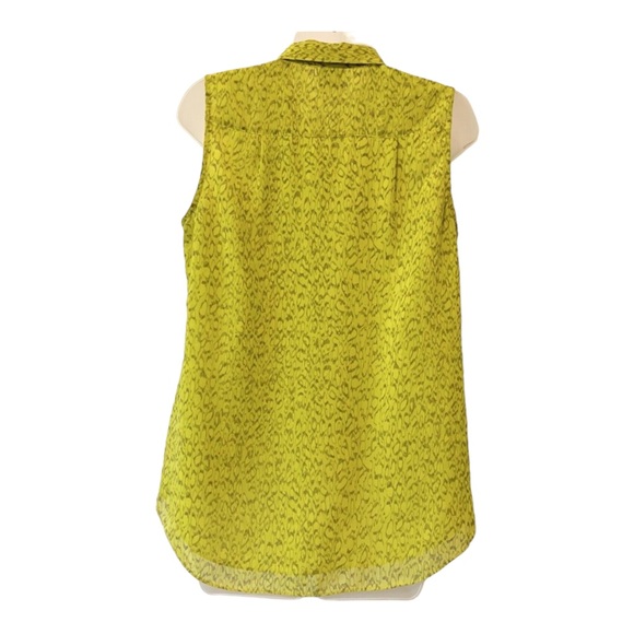 Cabi Chartreuse Ruffled Reign Blouse #3071 - Picture 2 of 11